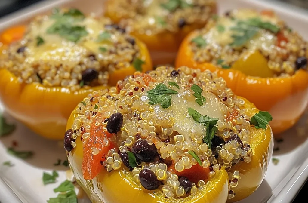 Stuffed Bell Peppers with Quinoa and Black Beans