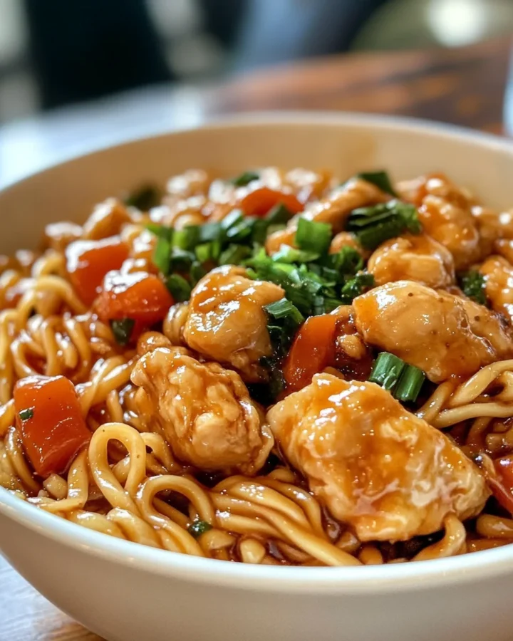 Sweet-and-Sour Chicken Noodle Bowl