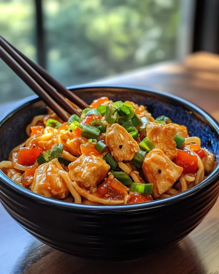Sweet-and-Sour Chicken Noodle Bowl