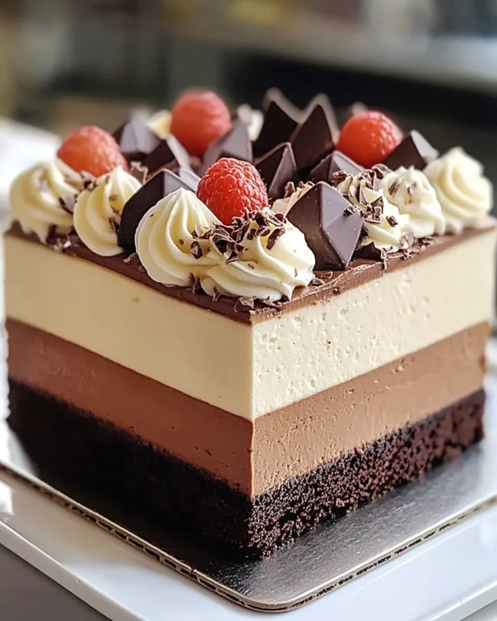 Triple Chocolate Mousse Cake
