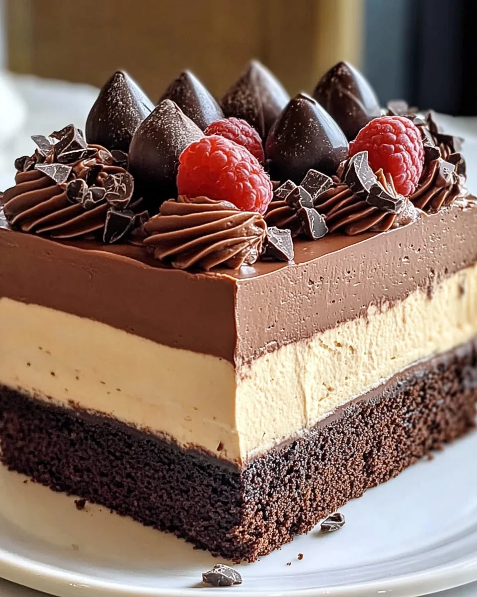 Triple Chocolate Mousse Cake