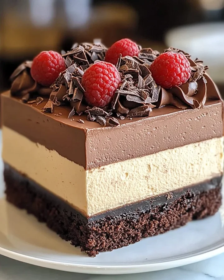 Triple Chocolate Mousse Cake