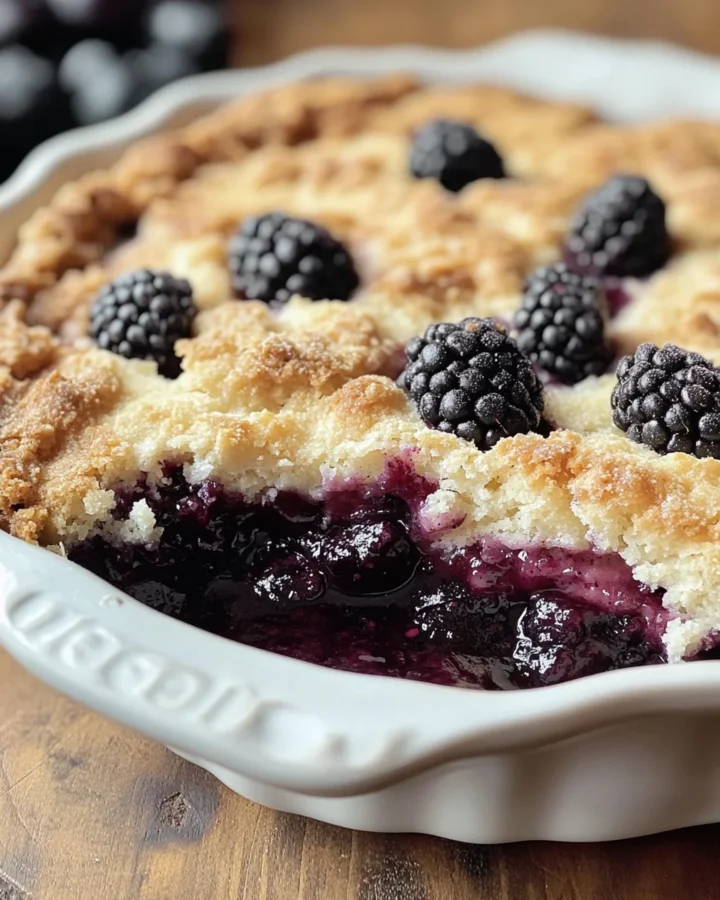 Warm & Sweet Blackberry Cobbler