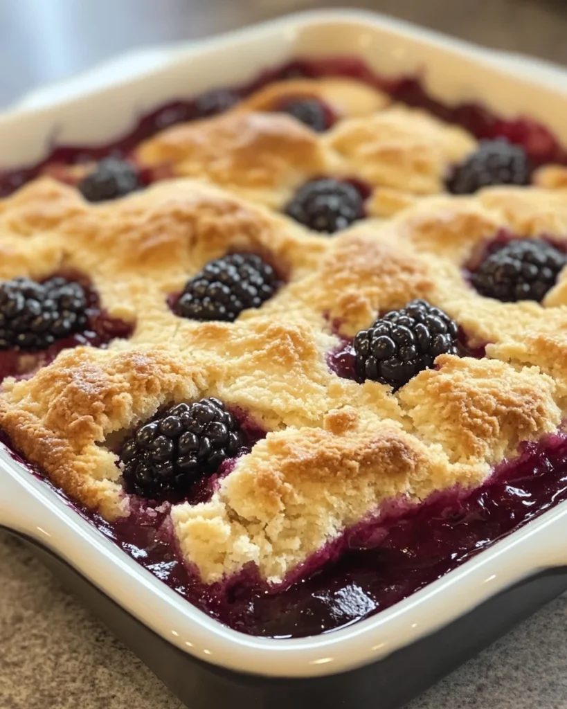 Warm & Sweet Blackberry Cobbler