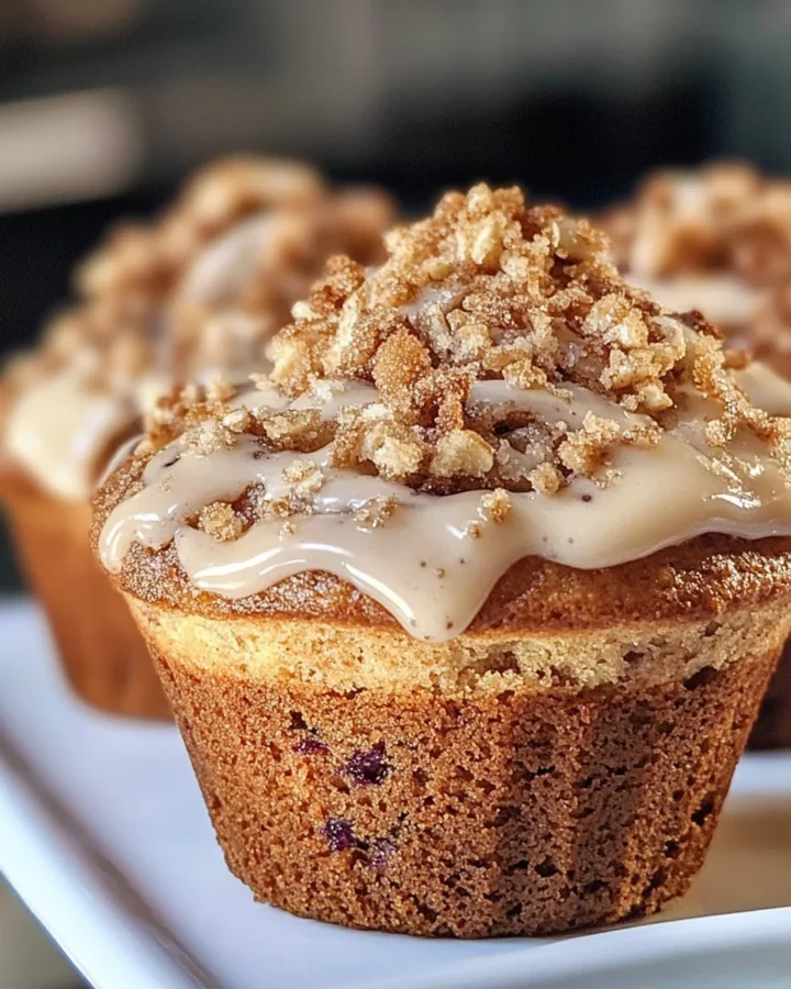 Whole Grain Blueberry Muffins with Streusel Topping