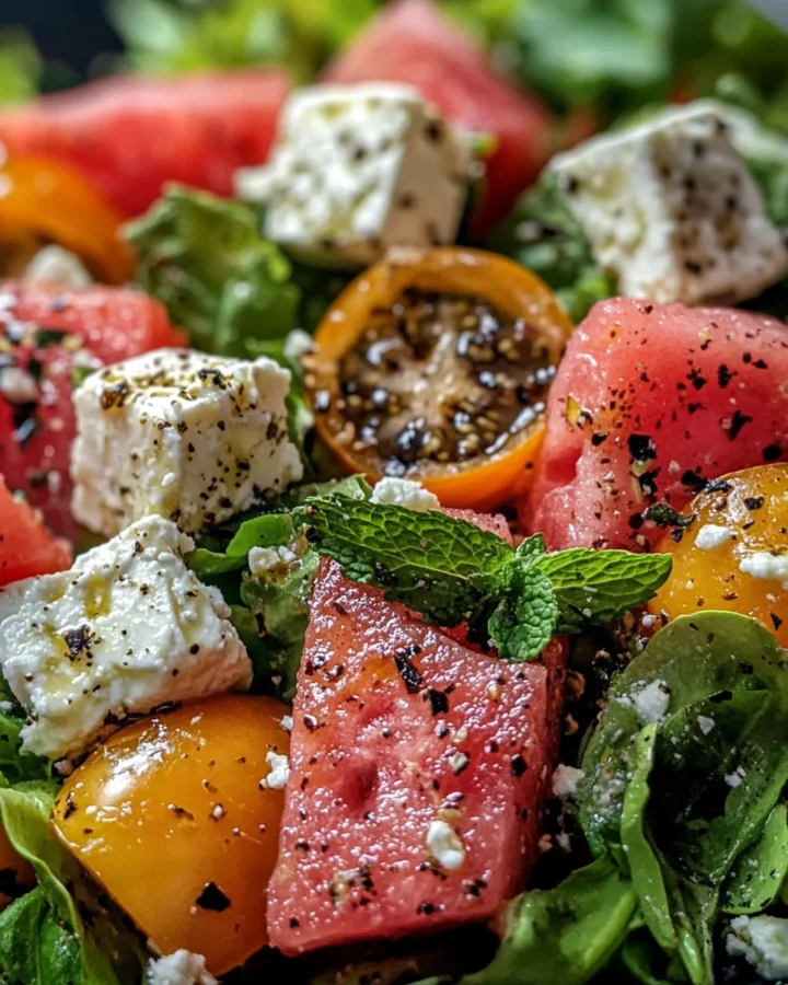 Zesty Watermelon, Feta, and Mint Salad