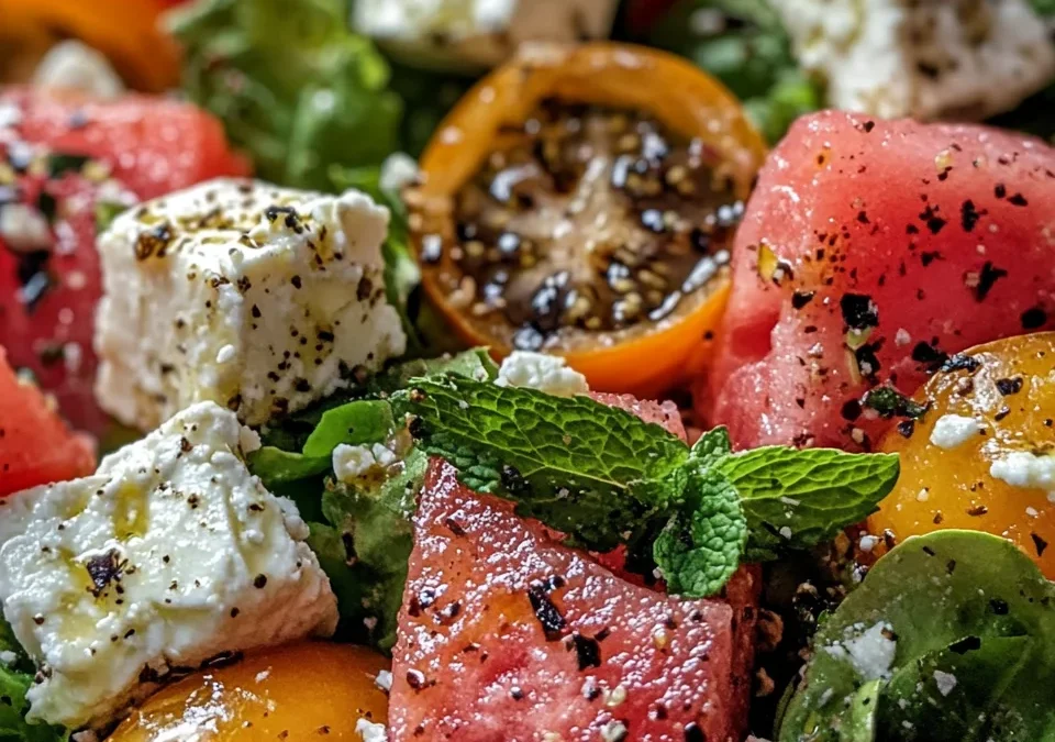 Zesty Watermelon, Feta, and Mint Salad