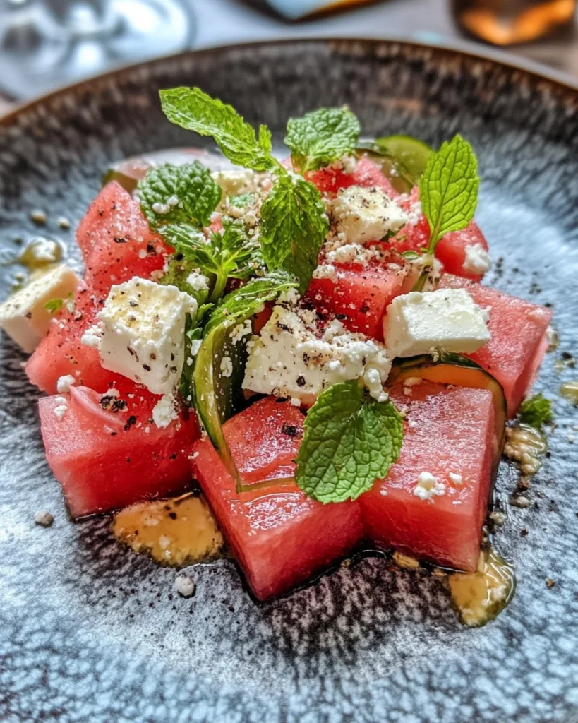 Zesty Watermelon, Feta, and Mint Salad