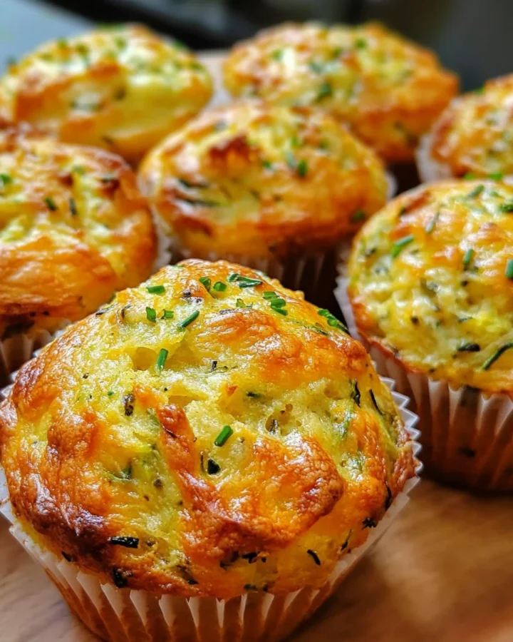 Zucchini and Cheddar Muffins with Chive Butter