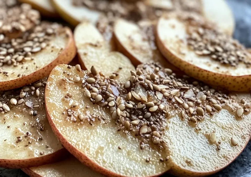 Apple Slices with Almond Butter & Hemp Seeds