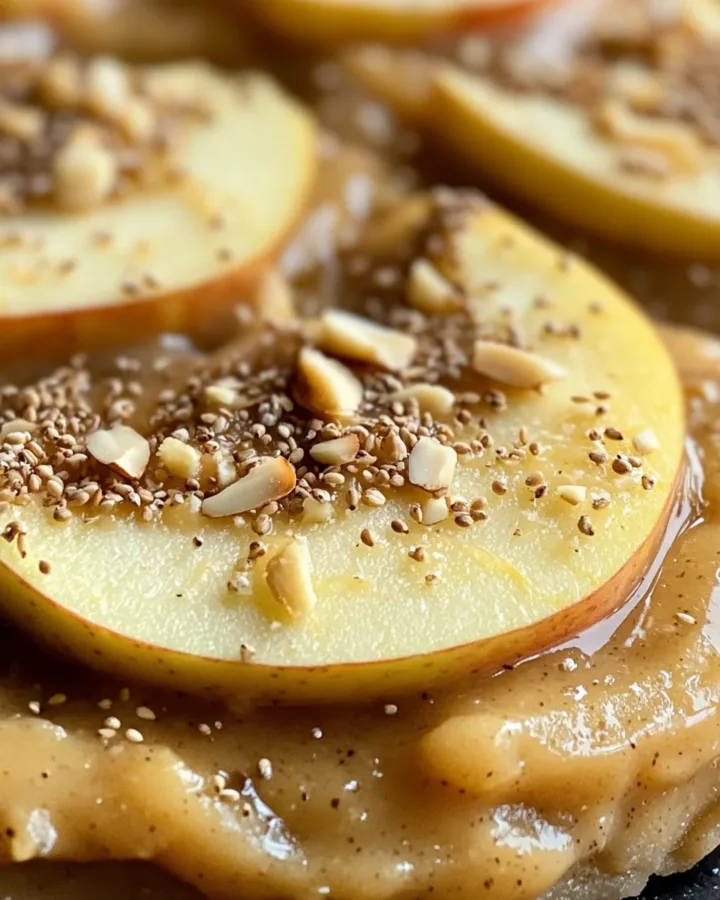 Apple Slices with Almond Butter & Hemp Seeds