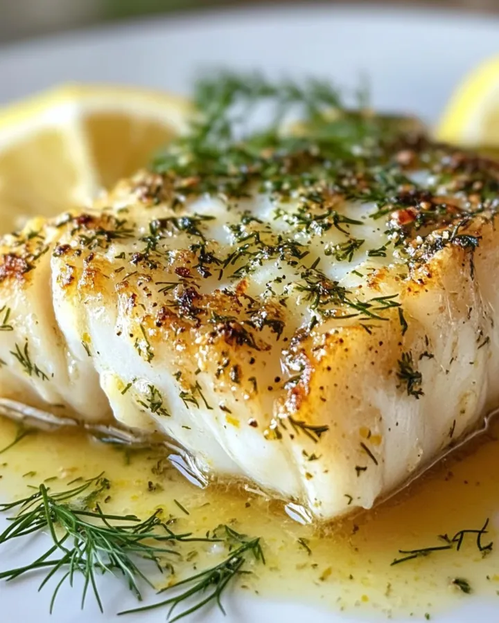 Baked Cod with Lemon-Dill Sauce