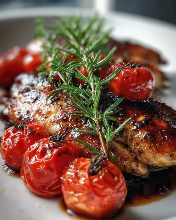 Balsamic Chicken with Roasted Tomatoes