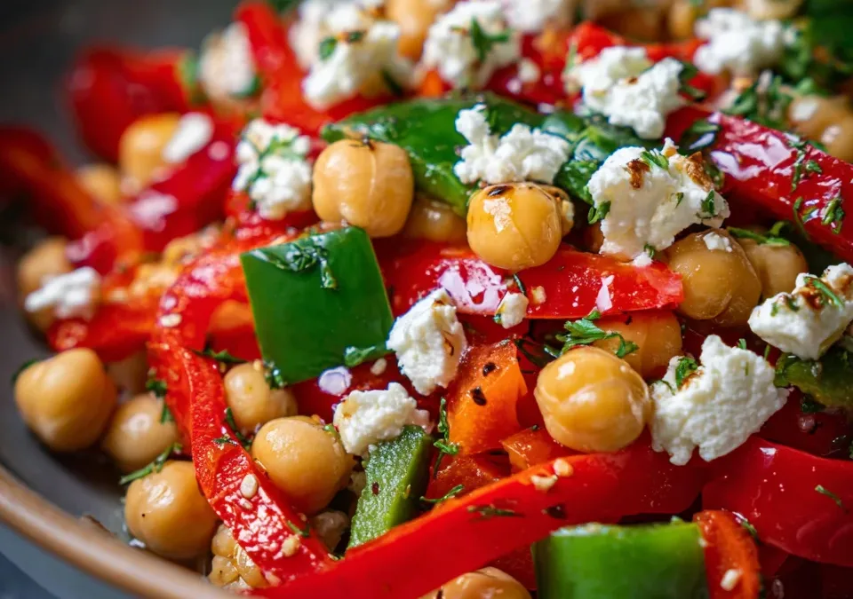 Bell Pepper & Feta Chickpea Salad