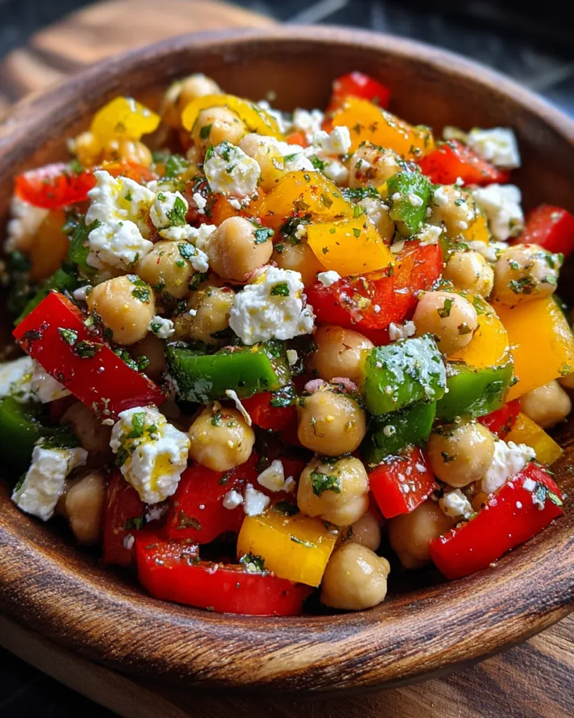 Bell Pepper & Feta Chickpea Salad