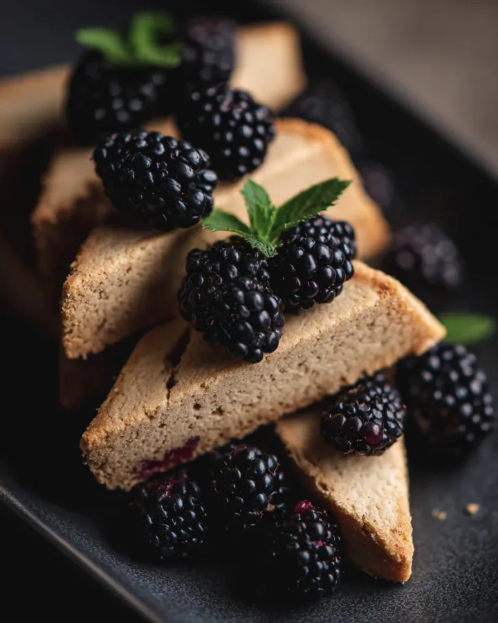 Blackberry Shortbread Wedges