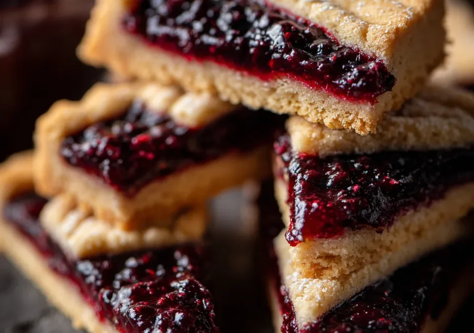 Blackberry Shortbread Wedges