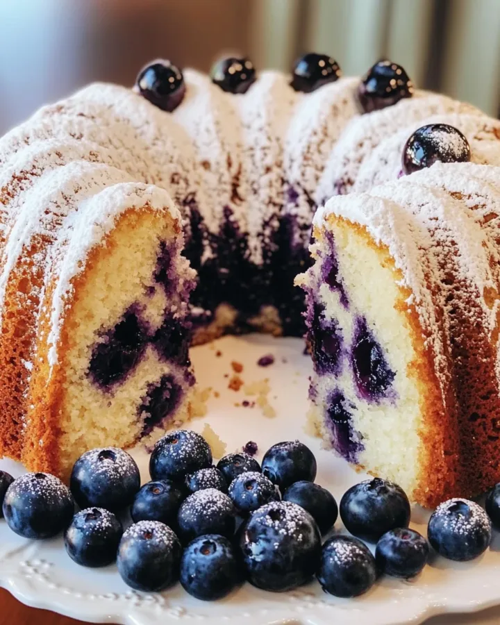 Blueberry Sour Cream Pound Cake