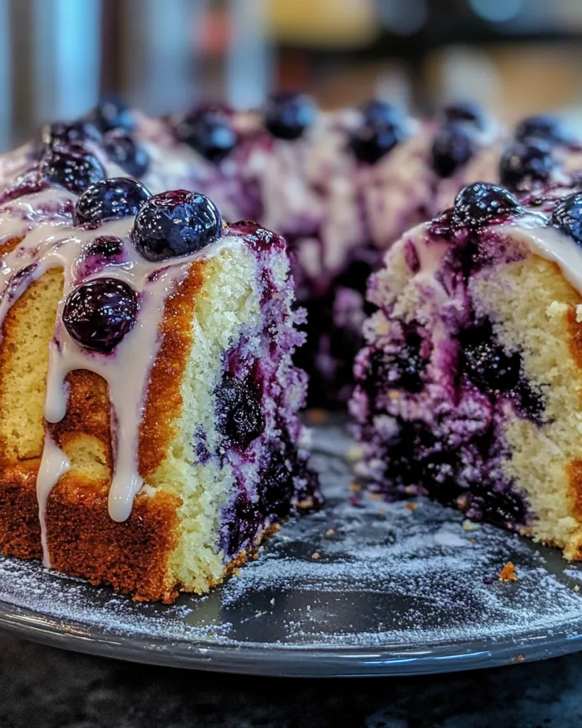 Blueberry Sour Cream Pound Cake