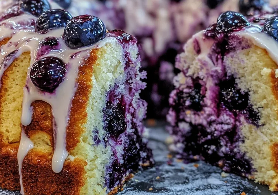 Blueberry Sour Cream Pound Cake