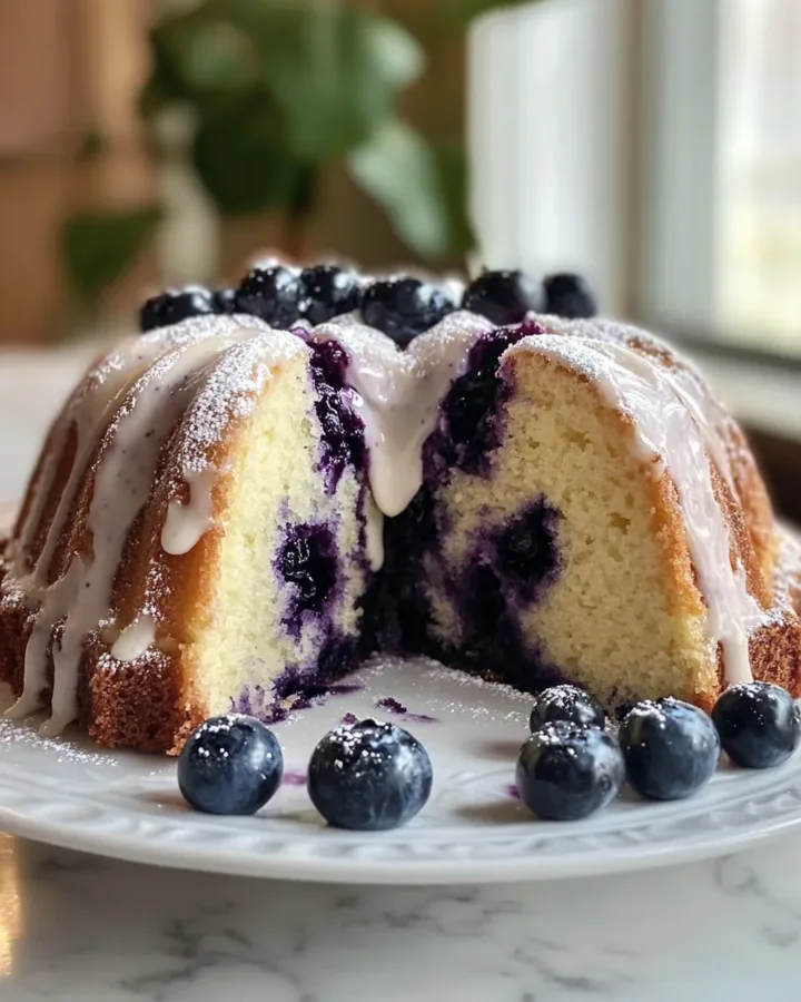 Blueberry Sour Cream Pound Cake