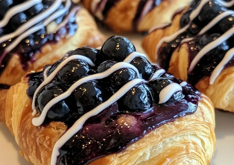 Blueberry cheesecake croissant bombs