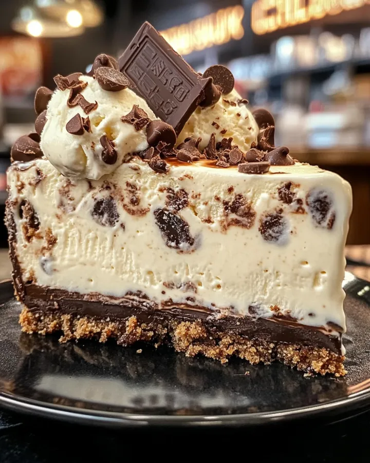 CHOCOLATE CHIP COOKIE DOUGH ICE CREAM CAKE