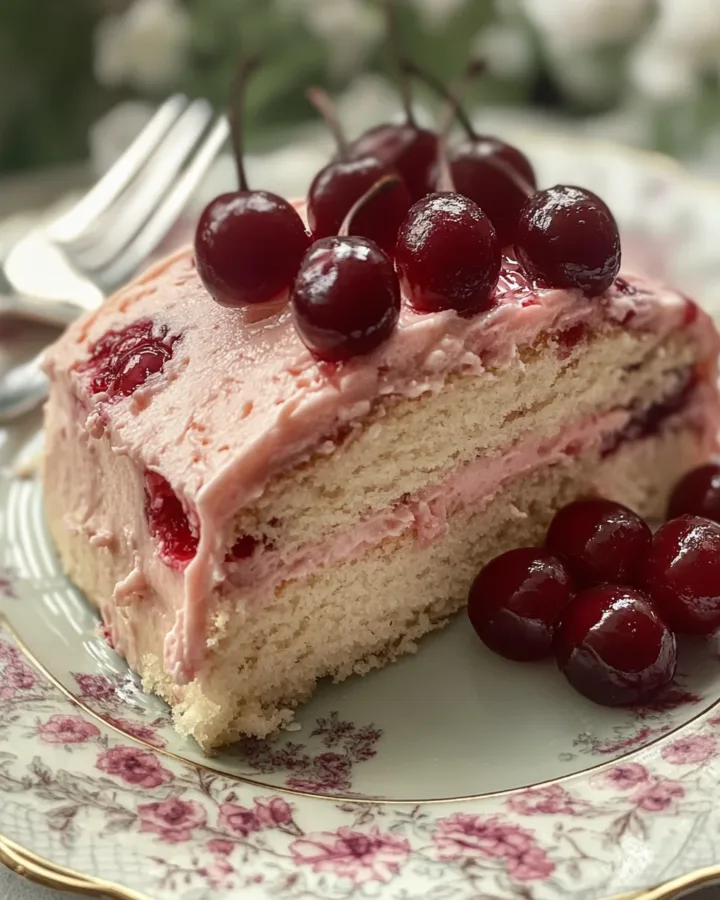 Cherry Cake with Cherry Cream Cheese Frosting