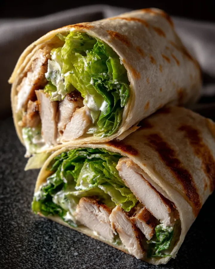 Chicken Caesar Salad Wraps
