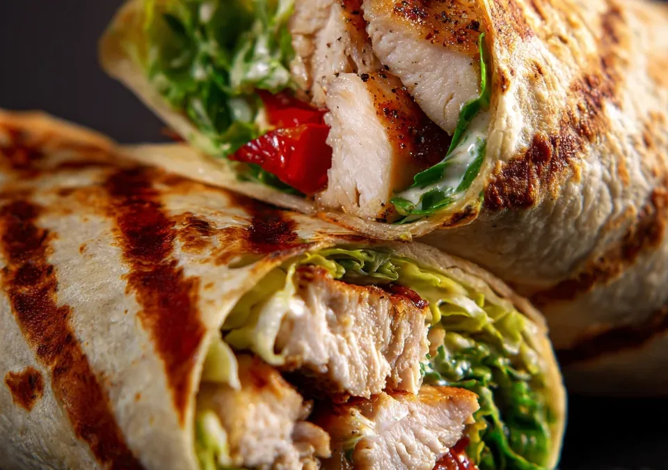 Chicken Caesar Salad Wraps