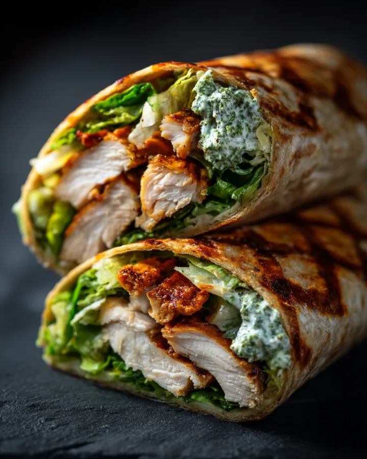 Chicken Caesar Salad Wraps