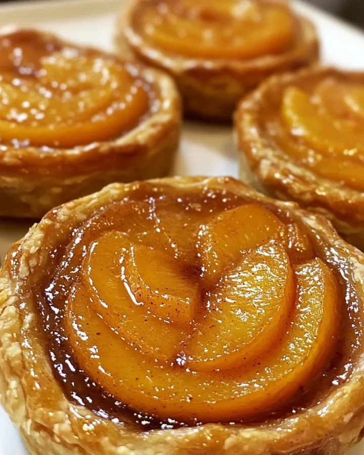 Cinnamon Peach Upside-Down Puff Pies