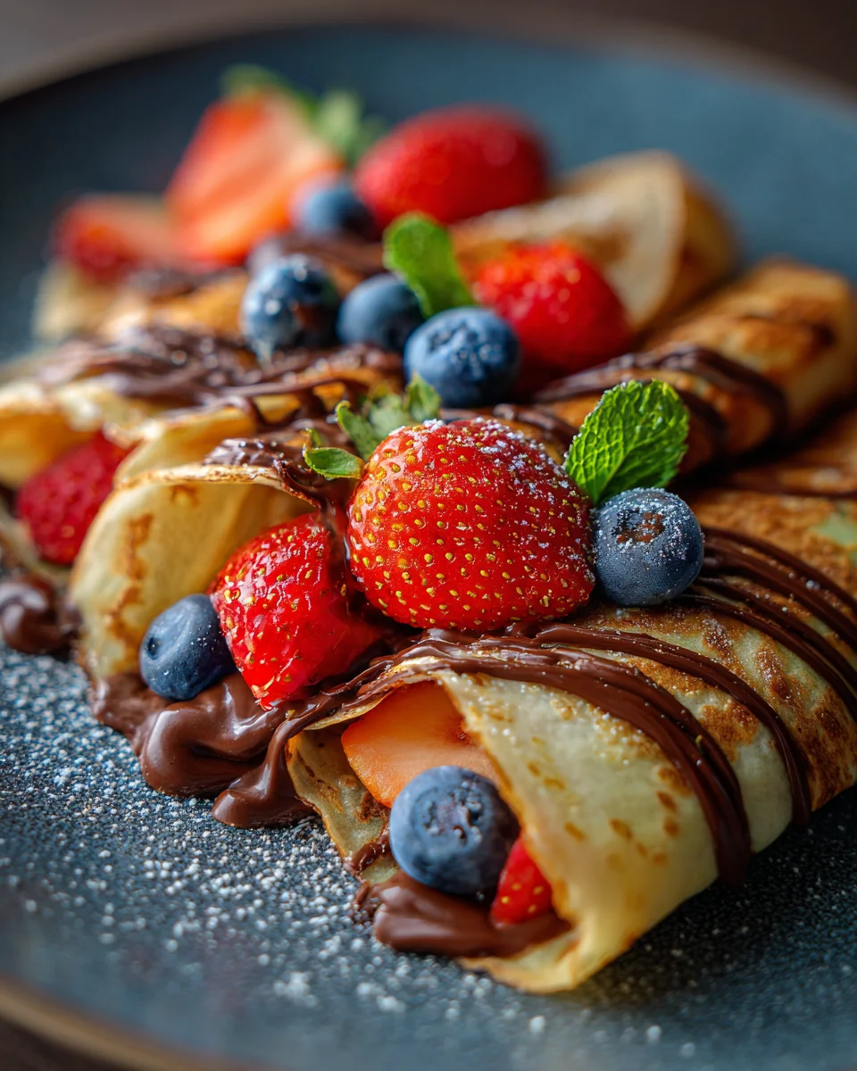 Crepes with Nutella and Fresh Fruit