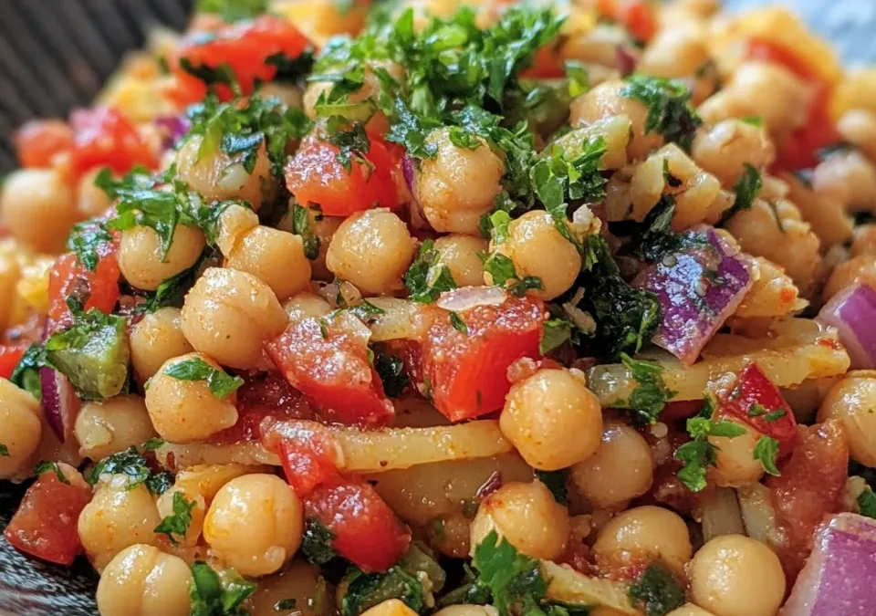 Fregola Salad with Olive Relish & Chickpeas