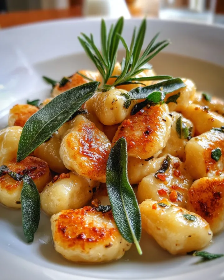 Gnocchi with Sage Butter Sauce