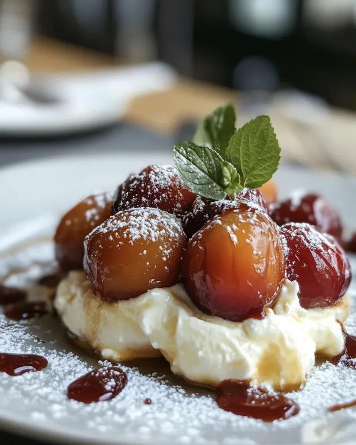 Honey-Baked Plums with Mascarpone