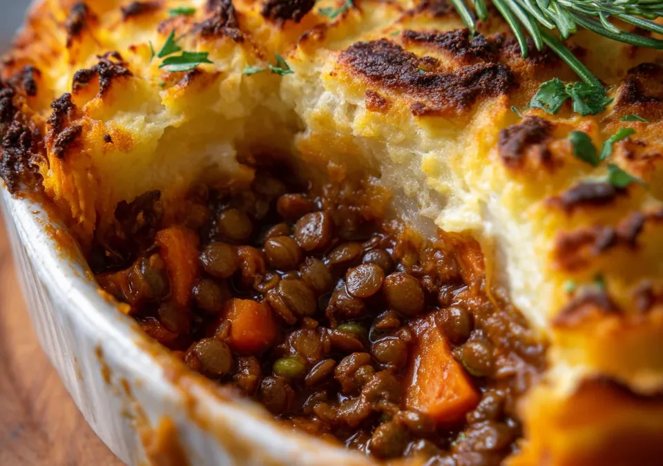 Lentil Shepherd's Pie with Sweet Potato