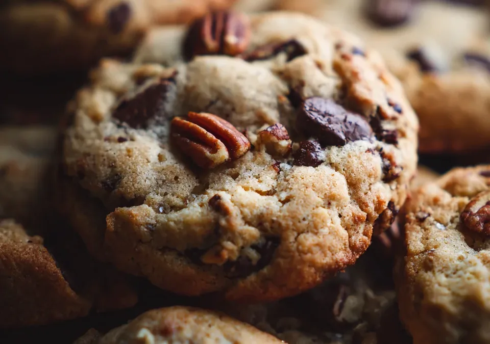 Malted Chocolate Chip-Pecan Cookies