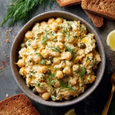 Ultimate Mashed Chickpea Salad with Dill & Capers Recipe: A Healthy, Flavorful, and Easy Meal