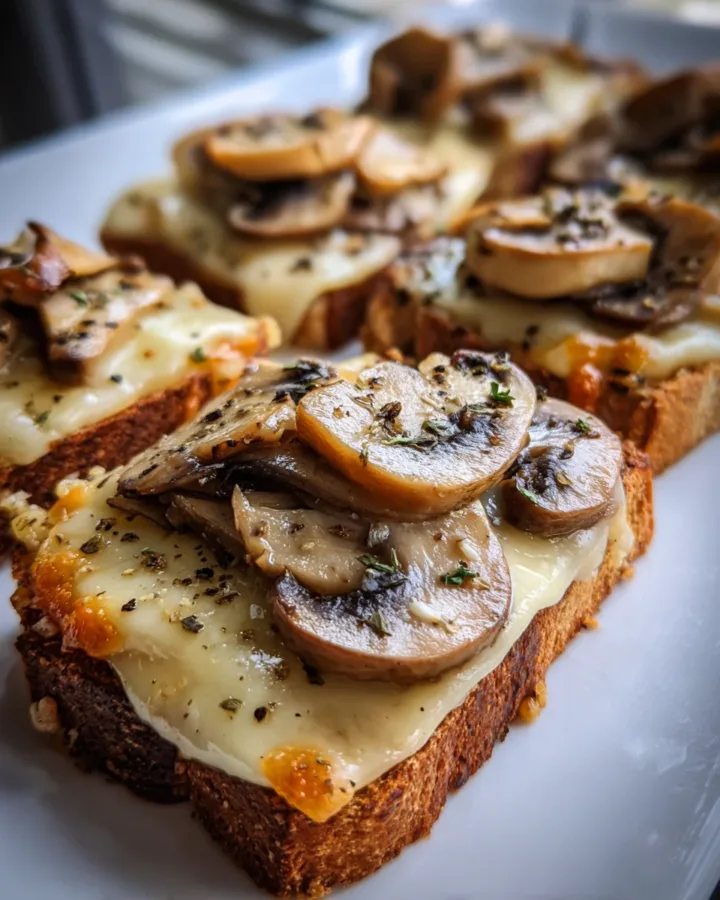 Mushroom and Swiss Melt on Rye