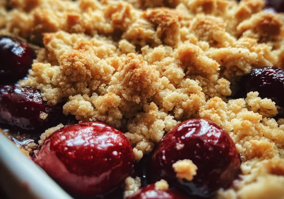 No-Added-Sugar Cherry Crumble