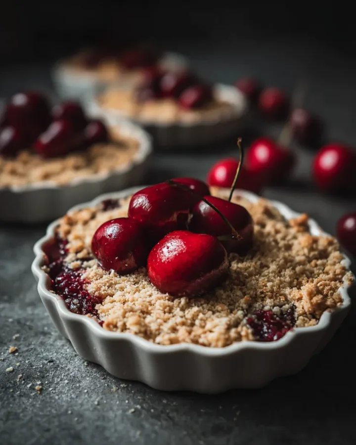 No-Added-Sugar Cherry Crumble