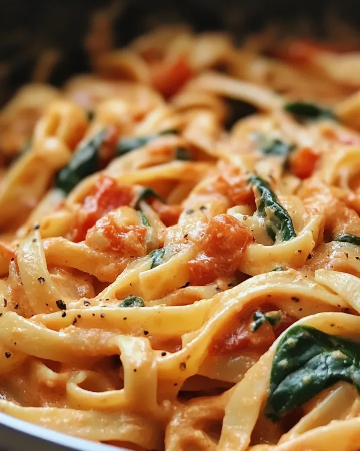 One‑Pot Creamy Tomato & Spinach Pasta