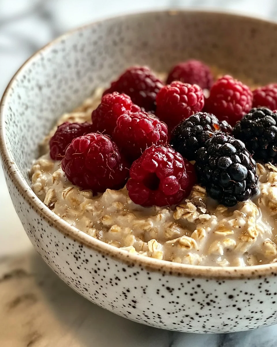 Overnight Oats with Roasted Berries