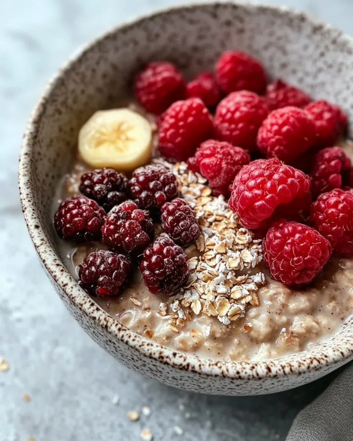 Overnight Oats with Roasted Berries
