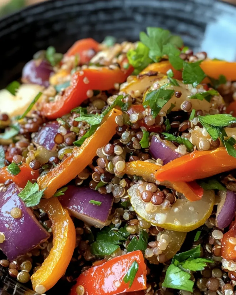 Quinoa & Lentil Salad with Roasted Vegetables