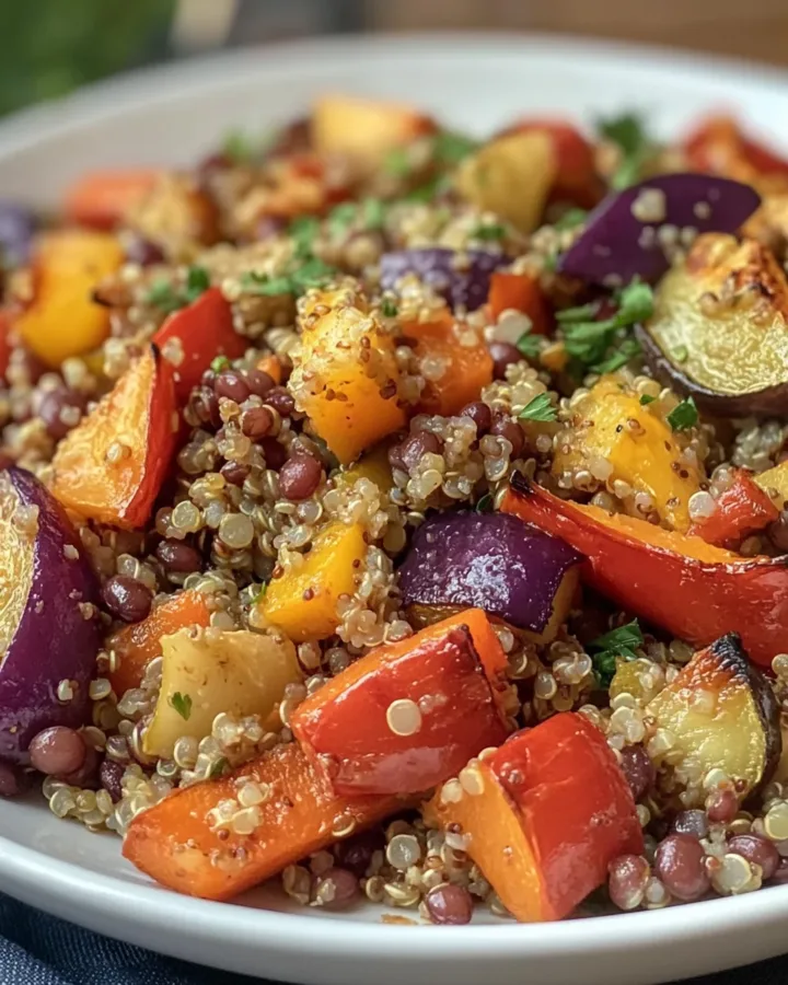 Quinoa & Lentil Salad with Roasted Vegetables