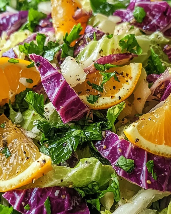 Roasted Cabbage Salad with Citrus Vinaigrette