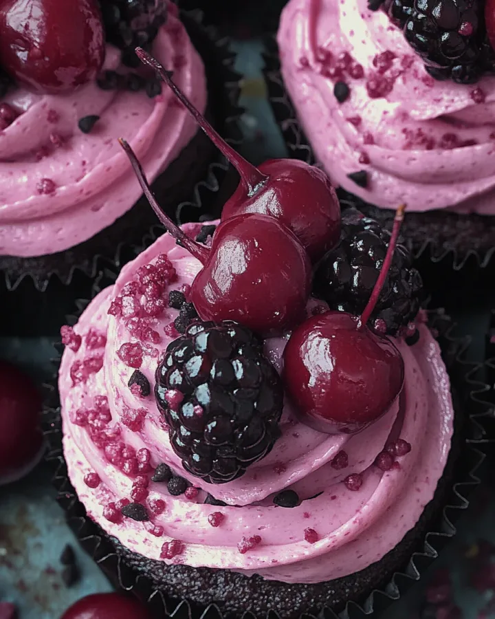 SUMMER BLACK FOREST CUPCAKES
