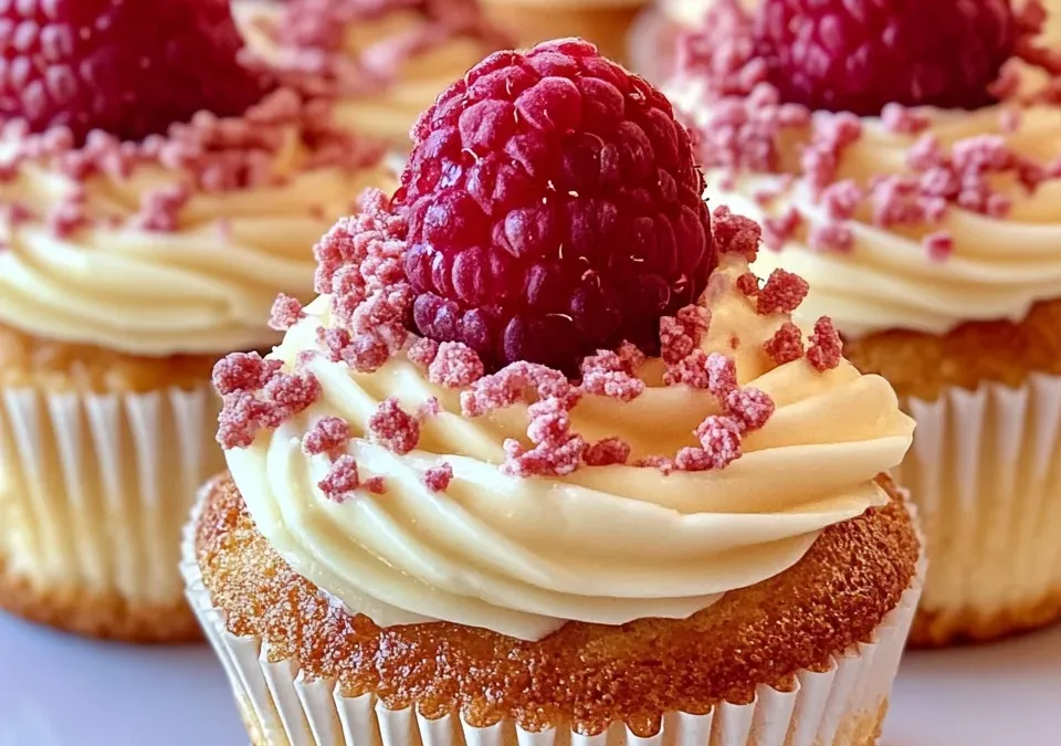 SUMMER RASPBERRY CHEESECAKE CUPCAKES